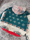 Veste en tapisserie design unique vintage fait main upcyclé retravaillé tissé taille XXL n•766