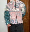 Veste en tapisserie design unique vintage fait main upcyclé retravaillé tissé taille XXL n•766