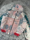 Veste en tapisserie design unique vintage fait main upcyclé retravaillé tissé taille XXL n•766