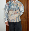 Veste en tapisserie design unique vintage fait main upcyclé retravaillé tissé taille XXL n•767
