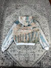 Veste en tapisserie design unique vintage fait main upcyclé retravaillé tissé taille XXL n•767