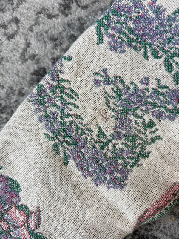 Veste en tapisserie design unique vintage fait main upcyclé retravaillé tissé taille XXL n•768