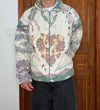 Veste en tapisserie design unique vintage fait main upcyclé retravaillé tissé taille XXL n•768