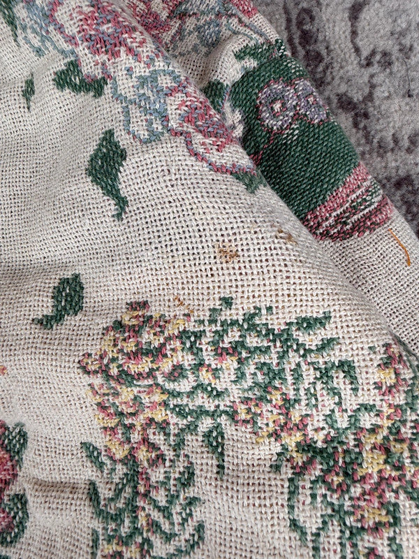 Veste en tapisserie design unique vintage fait main upcyclé retravaillé tissé taille XXL n•768