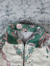 Veste en tapisserie design unique vintage fait main upcyclé retravaillé tissé taille XXL n•768