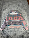 Veste en tapisserie design unique vintage fait main upcyclé retravaillé tissé taille XXL n•769