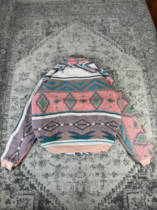 Veste en tapisserie design unique vintage fait main upcyclé retravaillé tissé taille XXL n•769
