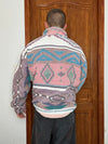 Veste en tapisserie design unique vintage fait main upcyclé retravaillé tissé taille XXL n•769