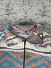Veste en tapisserie design unique vintage fait main upcyclé retravaillé tissé taille XXL n•769