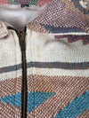 Veste en tapisserie design unique vintage fait main upcyclé retravaillé tissé taille XXL n•769