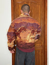 Veste en tapisserie design unique vintage fait main upcyclé retravaillé tissé taille XXL n•770