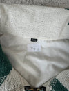 Veste en tapisserie design unique vintage fait main upcyclé retravaillé tissé taille XXL n•771