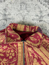 Veste en tapisserie design unique vintage fait main upcyclé retravaillé tissé taille XXL n•772