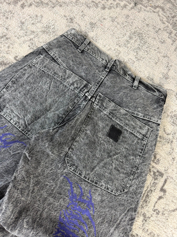 Pantalon double knee baggy jean large balloon streetwear JNCO y2k vintage hip-hop taille 32US n•789