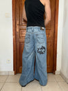 Pantalon baggy jean large Japanese balloon streetwear JNCO y2k vintage hip-hop taille S n•787