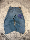 Pantalon baggy jean large Japanese balloon streetwear JNCO y2k vintage hip-hop taille L n•785