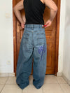 Pantalon baggy jean large Japanese balloon streetwear JNCO y2k vintage hip-hop taille L n•785