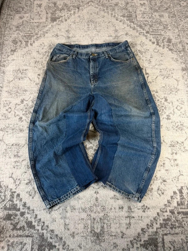 Pantalon baggy jean large Japanese balloon streetwear JNCO y2k vintage hip-hop taille 38x29US n•786