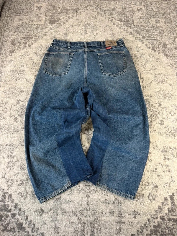 Pantalon baggy jean large Japanese balloon streetwear JNCO y2k vintage hip-hop taille 38x29US n•786
