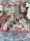 Sweat en quilt crop style sportswear design unique vintage fait main upcyclé retravaillé n•795