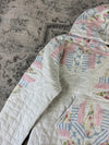 Sweat en quilt crop style sportswear design unique vintage fait main upcyclé retravaillé n•797