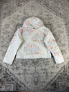 Sweat en quilt crop style sportswear design unique vintage fait main upcyclé retravaillé n•797