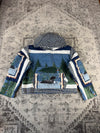 Sweat en quilt crop style sportswear design unique vintage fait main upcyclé retravaillé n•800