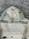 Sweat en quilt crop style sportswear design unique vintage fait main upcyclé retravaillé n•801