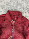 Veste en quilt crop style sportswear design unique vintage fait main upcyclé retravaillé n•803
