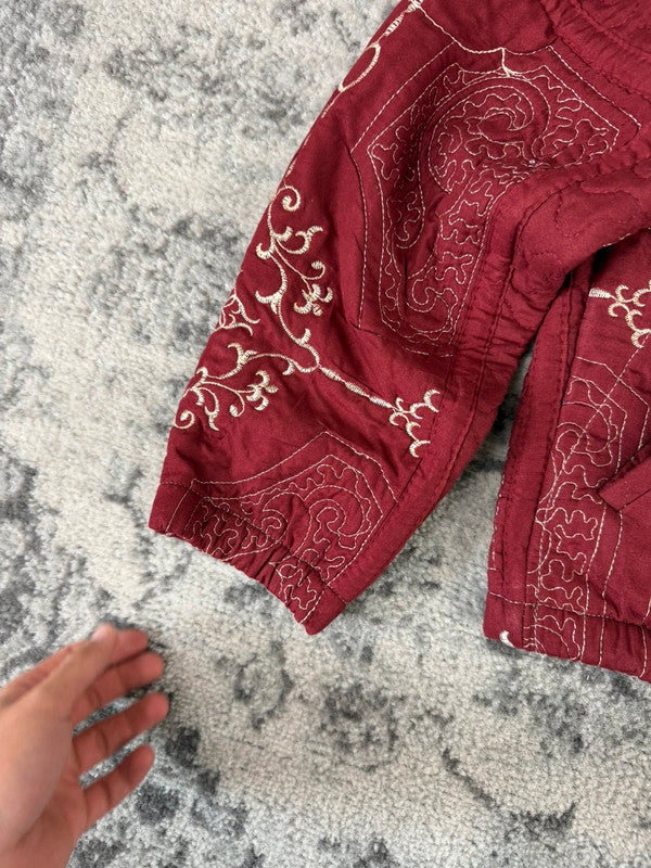 Veste en quilt crop style sportswear design unique vintage fait main upcyclé retravaillé n•803