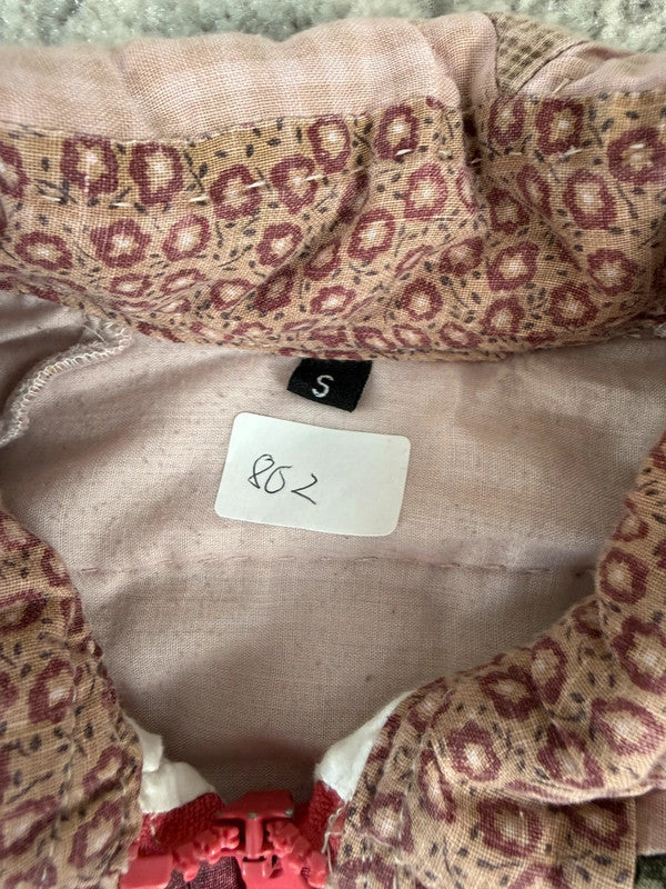 Veste en quilt crop style sportswear design unique vintage fait main upcyclé retravaillé n•802