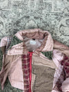 Veste en quilt crop style sportswear design unique vintage fait main upcyclé retravaillé n•802