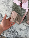 Veste en quilt crop style sportswear design unique vintage fait main upcyclé retravaillé n•802