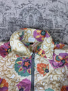 Veste en quilt crop style sportswear design unique vintage fait main upcyclé retravaillé n•804