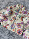 Veste en quilt crop style sportswear design unique vintage fait main upcyclé retravaillé n•804