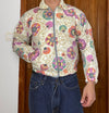 Veste en quilt crop style sportswear design unique vintage fait main upcyclé retravaillé n•804