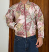 Veste en quilt crop style sportswear design unique vintage fait main upcyclé retravaillé n•805