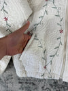 Veste en quilt crop style sportswear design unique vintage fait main upcyclé retravaillé n•806