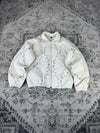 Veste en quilt crop style sportswear design unique vintage fait main upcyclé retravaillé n•806