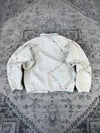 Veste en quilt crop style sportswear design unique vintage fait main upcyclé retravaillé n•806
