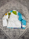 Veste en quilt crop style sportswear design unique vintage fait main upcyclé retravaillé n•807