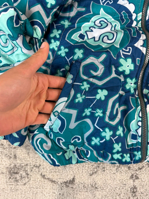 Veste en quilt crop style sportswear design unique vintage fait main upcyclé retravaillé n•808