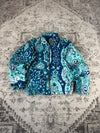 Veste en quilt crop style sportswear design unique vintage fait main upcyclé retravaillé n•808