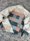 Veste en quilt crop style sportswear design unique vintage fait main upcyclé retravaillé n•809