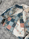 Veste en quilt crop style sportswear design unique vintage fait main upcyclé retravaillé n•809
