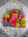 Veste en quilt crop style sportswear design unique vintage fait main upcyclé retravaillé n•810