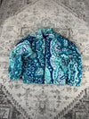 Veste en quilt crop style sportswear design unique vintage fait main upcyclé retravaillé n•811