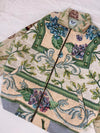 Veste Harrington en tapisserie design unique fait main upcyclé retravaillé et tissé taille S n•829