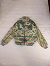 Veste Harrington en tapisserie design unique fait main upcyclé retravaillé et tissé taille S n•829