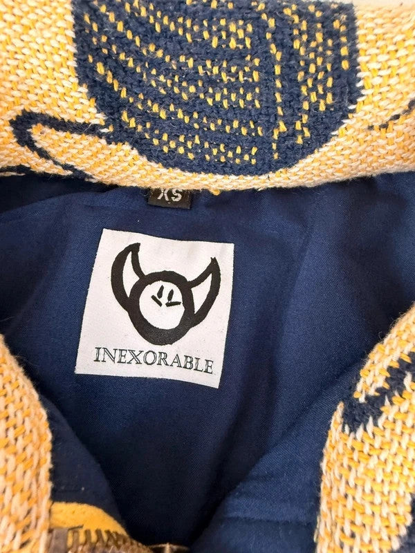 Veste Harrington en tapisserie design unique fait main upcyclé retravaillé et tissé taille XS n•830